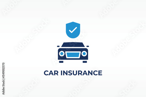 CAR INSURANCE vector, icon or logo sign isolated symbol illustration