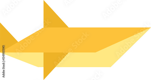 vector origami of a shark
