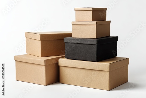 Stacked Cardboard Boxes