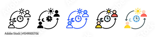 Shift Icon Collection With Multiple Styles