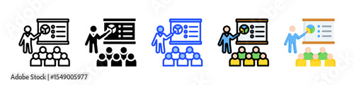 Training Icon Collection With Multiple Styles