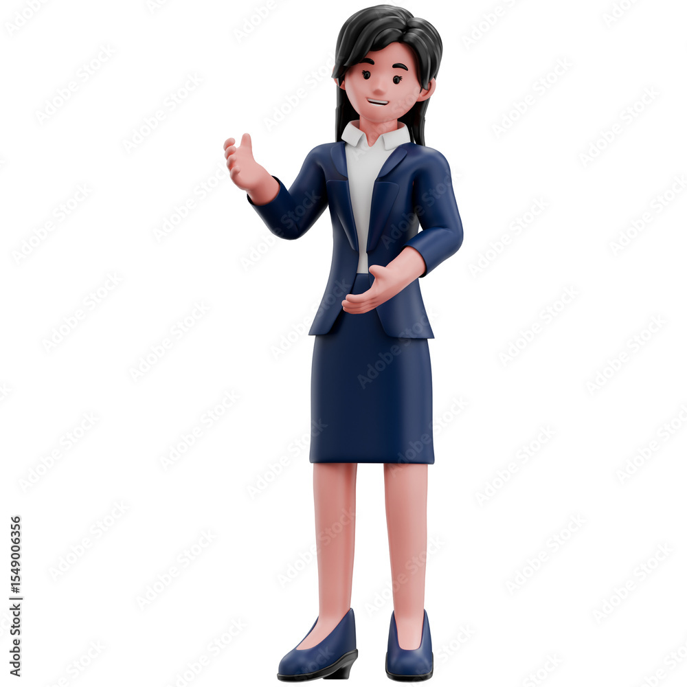 3D Bank Employees Cartoon Character 3D Bank Employees Cartoon Character