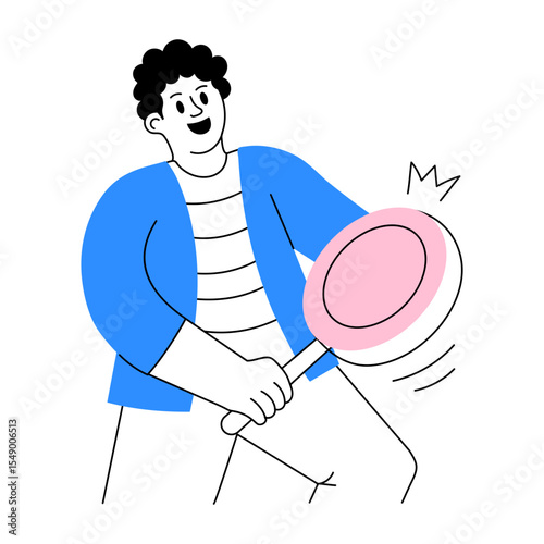 Sketchy style illustration of hand drum performance