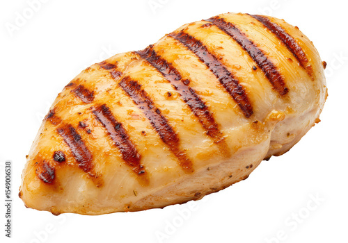 Tableau sur toile Isolated Grilled Chicken Breast Protein Healthy Meal