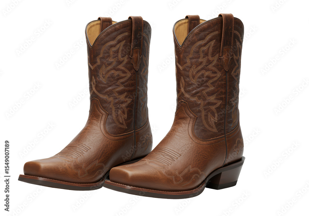 custom made wallpaper toronto digitalIsolated Pair of Brown Leather Cowboy Boots