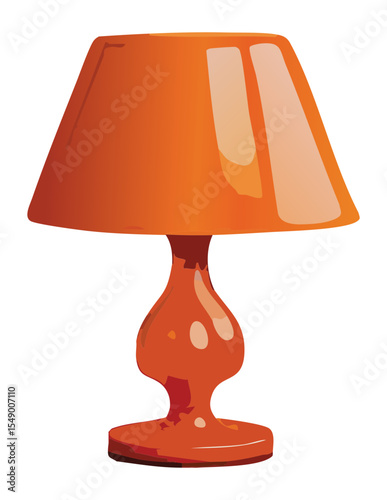 Modern Orange Mushroom Lamp for Unique Table Lighting