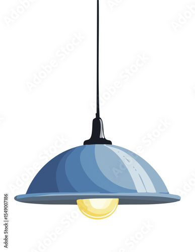 Glowing Light Blue Pendant Lamp for Ambient Lighting