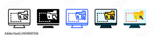 Drag And Drop Icon Collection With Multiple Styles