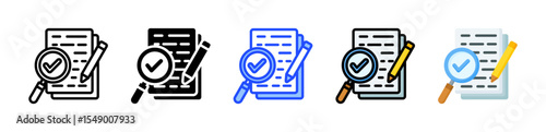 Revision Documentation Icon Collection With Multiple Styles