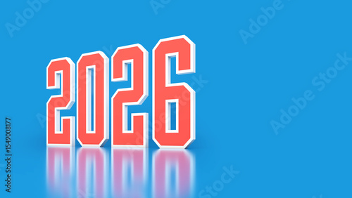 New Year 2026 Creative Design Concept - 3D Rendered Image	
