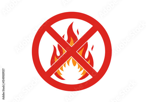 Фотография Isolated No Fire Sign Symbol