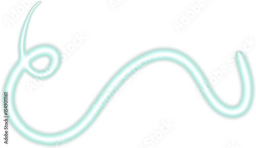 lighting lines curve and twirl. Neon design element