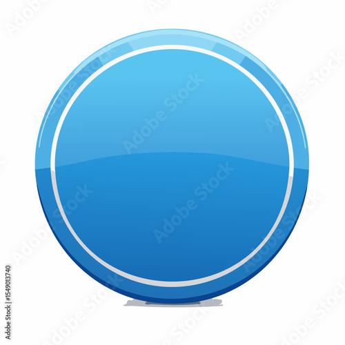 A blank blue circular road sign with white border, created in a clear and minimal vector style..