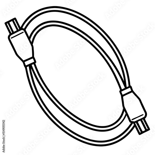 Cable Connection: Depicts a detailed illustration of an HDMI cable, essential for connecting devices for data transfer. The image shows the cable's design and functionality.