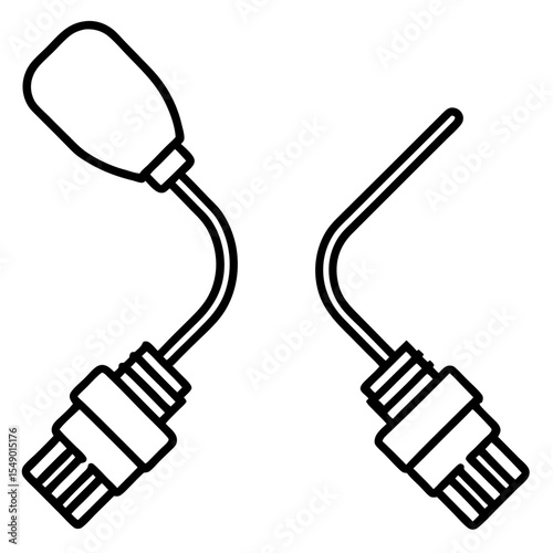 Digital Connector Components: A detailed illustration showcasing two digital connector components, highlighting their precise design and functionality.