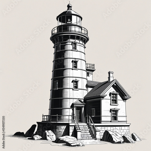 lighthouse on the island