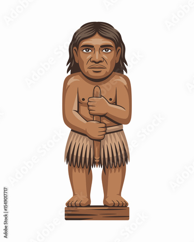 Palauan Storyboard Carved Ancestor Figure