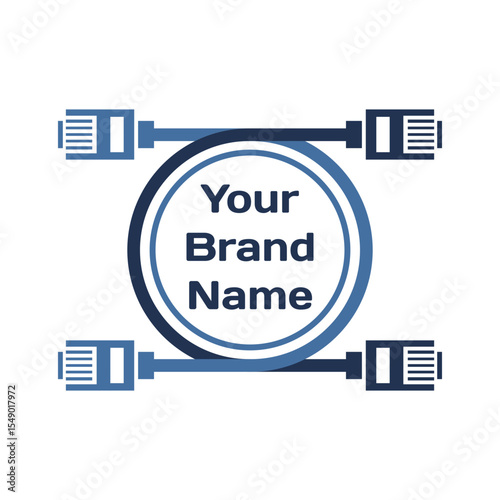 Datastream Tech Connect Solutions Ethernet Blue Intersected cable Round Logo