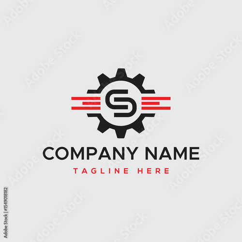 Photos Modern Gear Logo Design  Professional Branding with Interlocking 'S' Symbol