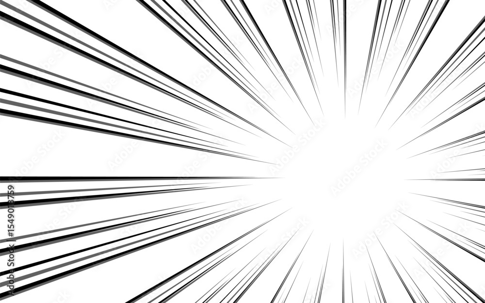 Fototapeta premium Black and white manga comic abstract background with halftone.