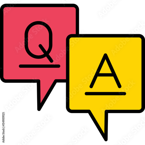 Question And Answer Vector Icon Design