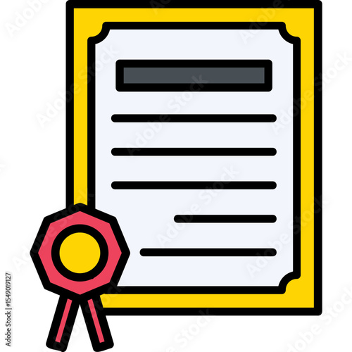 Diploma Vector Icon Design