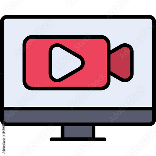 Live Stream Vector Icon Design