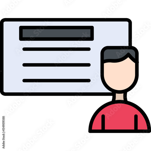 Tutor Vector Icon Design