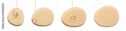 banner round drops gel serum on a transparent background