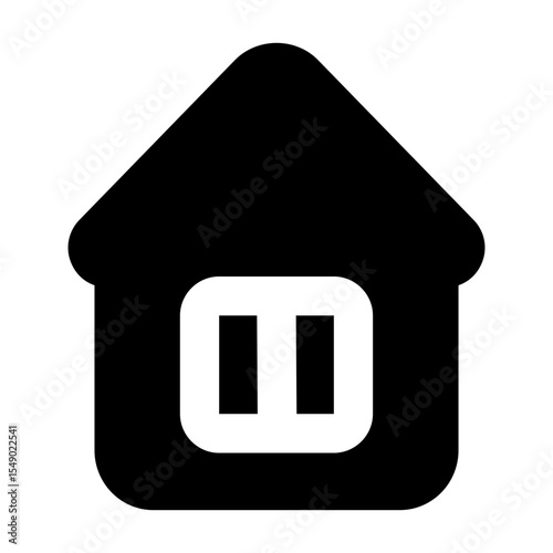 Clean solid vector icon home for user interface design. Ideal for web dashboards, mobile apps, UI kits, and prototypes. Scalable SVG format for easy integration in digital projects.