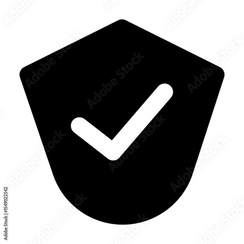 Clean solid vector icon shield for user interface design. Ideal for web dashboards, mobile apps, UI kits, and prototypes. Scalable SVG format for easy integration in digital projects.