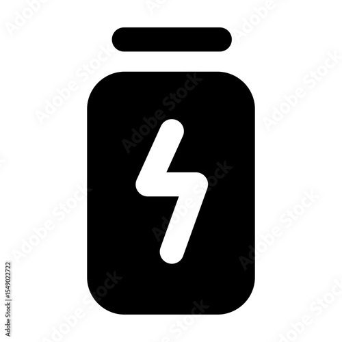 Clean solid vector icon battery for user interface design. Ideal for web dashboards, mobile apps, UI kits, and prototypes. Scalable SVG format for easy integration in digital projects.