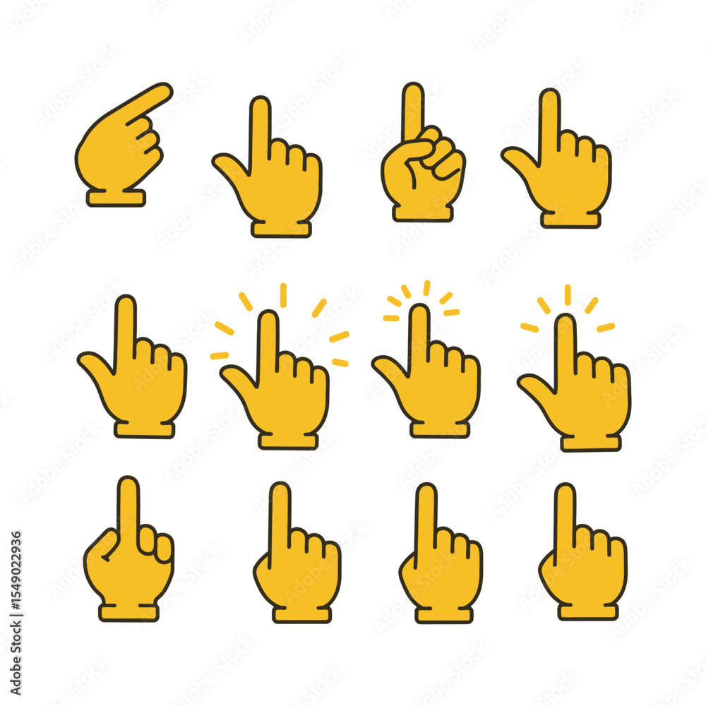 Fototapeta premium set of hand gestures