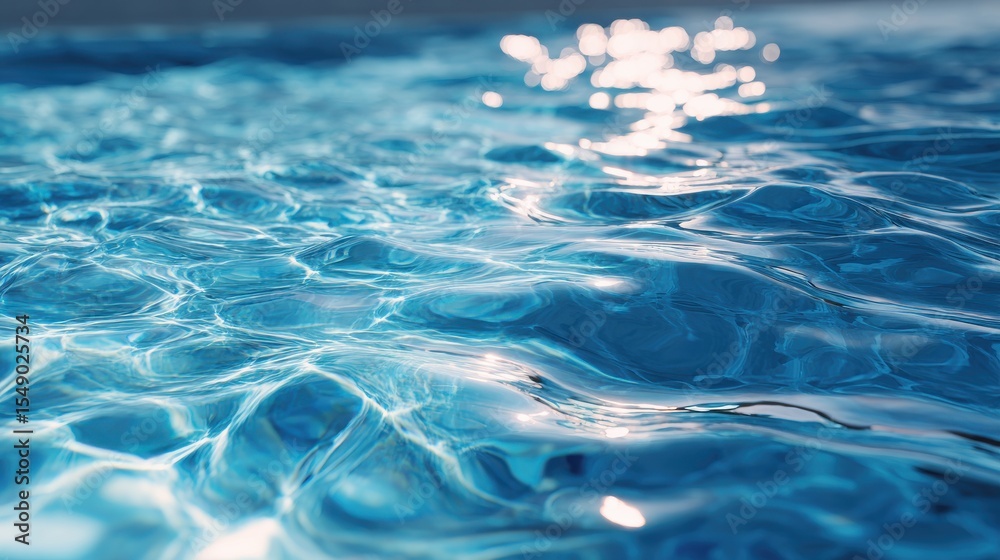 Stunning photo of blurry view of blue pool surface. Stunning photo of blurry view of blue pool surface.