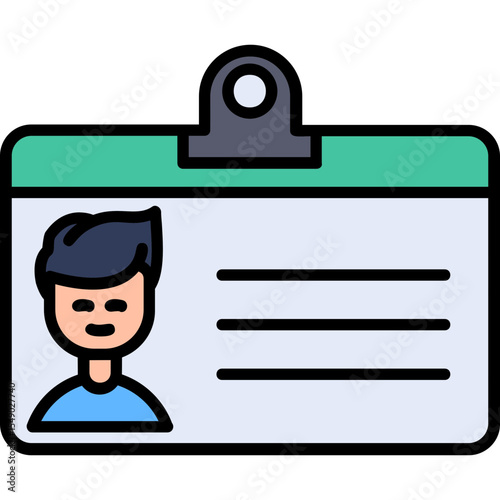 Id Card Vector Icon Design
