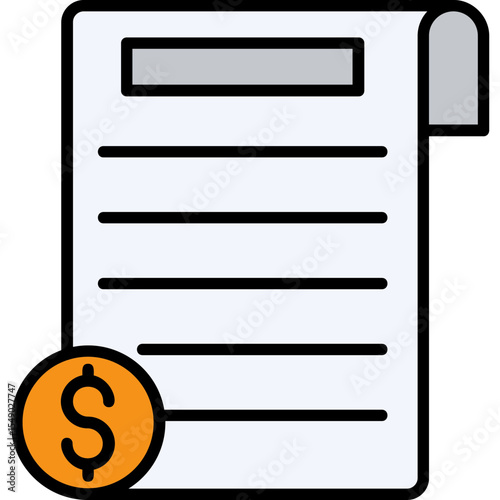 Paycheck Vector Icon Design