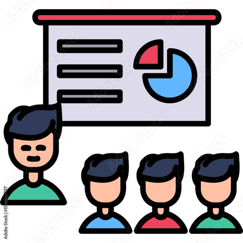 Business Presentation Vector Icon Design