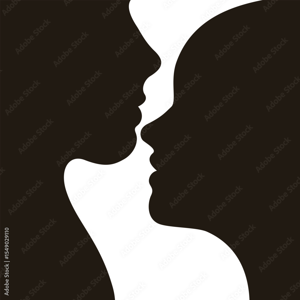 people face silhouettes people face silhouettes