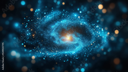Exploring the beauty of a spiral galaxy in deep space