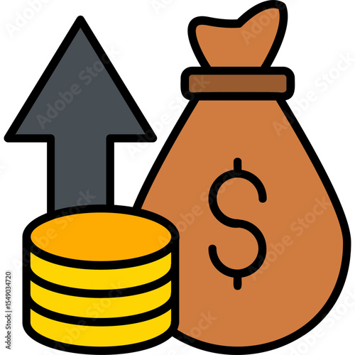 Profit Vector Icon Design