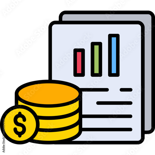 Financial Information Vector Icon Design