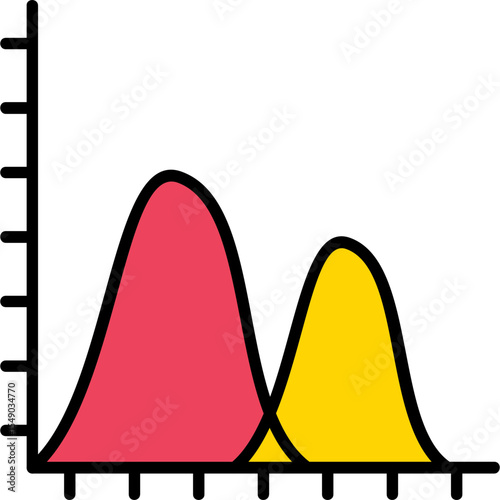 Wave Chart Vector Icon Design