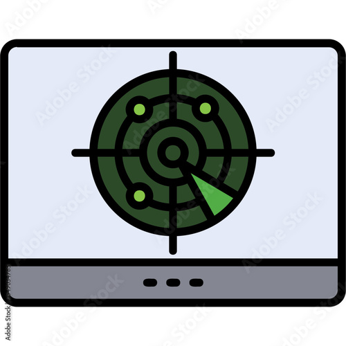 Radar Vector Icon Design