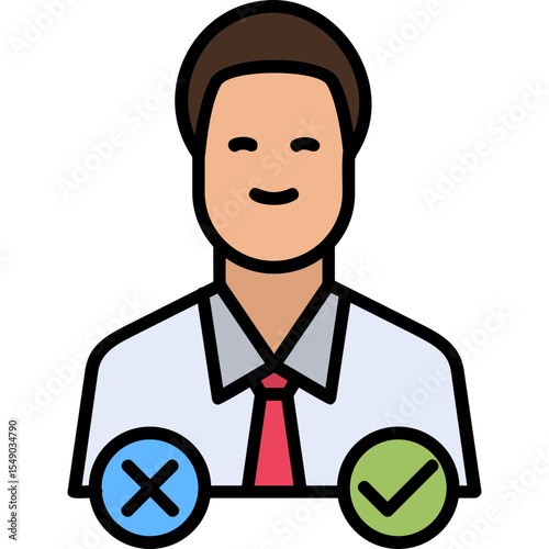 Decision Making Vector Icon Design