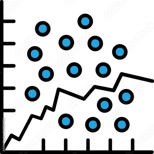 Scatter Graph Vector Icon Design