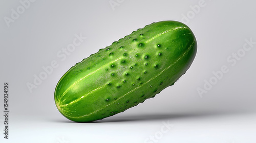 Fresh cucumber on a light background showcasing its texture