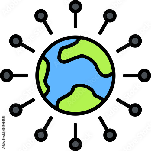 Globalization Vector Icon Design