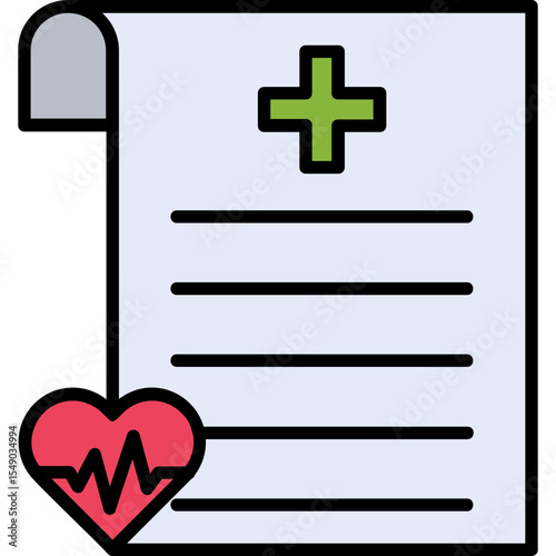 Health Graph Vector Icon Design