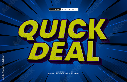 quick deal editable text effect with a sale and offer text effect