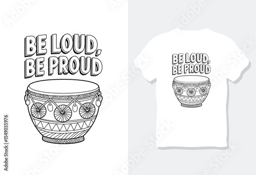 Decorative Drum with Inspiring Text Design for Creativity and Motivation
